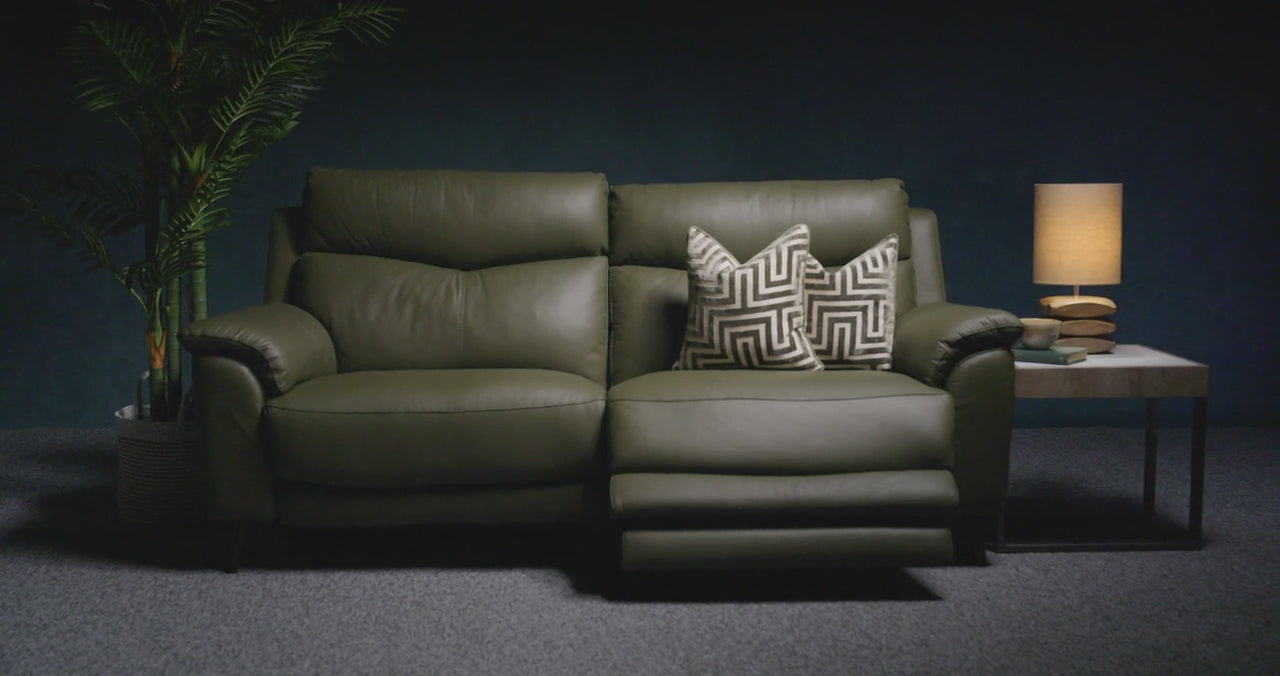 Revel 2 Seater Recliner Sofa - 2 Seater Sofa with 2 Power Recliners Fabric - Power Recliner with USB Sterling Home 3