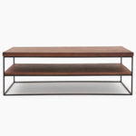 Raindale Coffee Table - Coffee Table Dark Oak / Metal Legs Tables Sterling Home 1