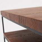 Raindale Coffee Table - Coffee Table Dark Oak / Metal Legs Tables Sterling Home 3