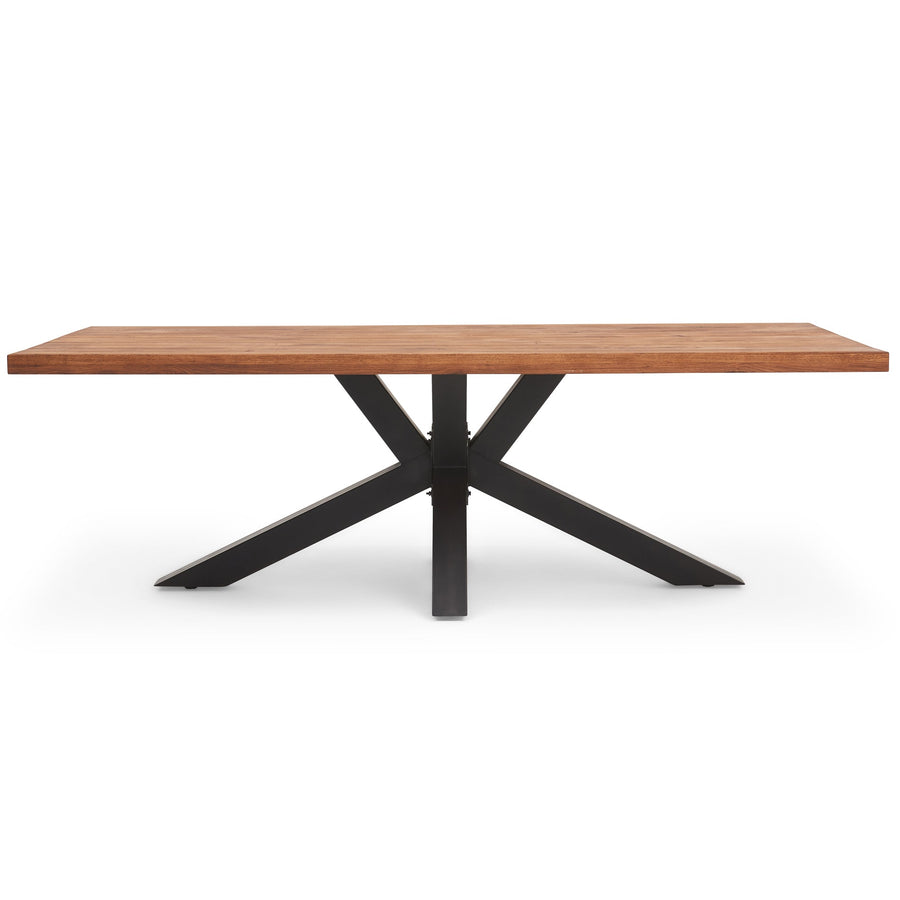 Raindale Dining Table - Dining Table 240cm Dark Oak / Star Metal Legs - 240cm Sterling Home 1