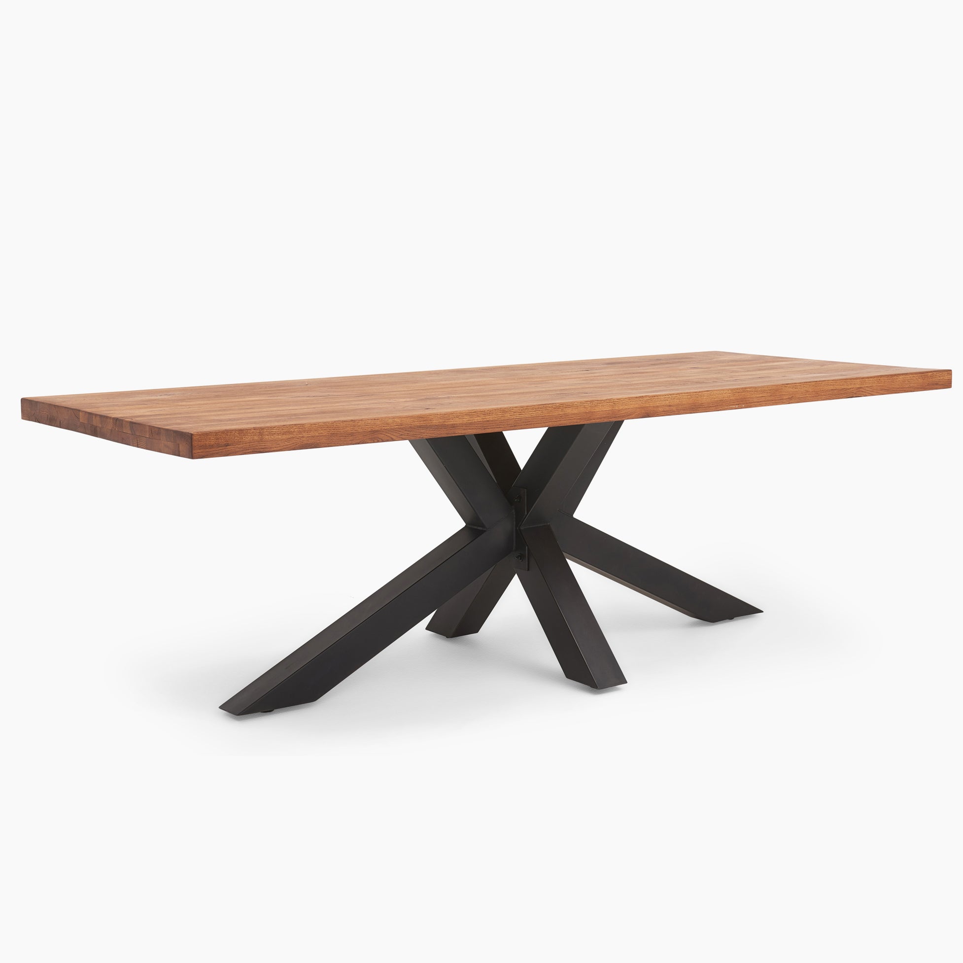 Raindale Dining Table - Dining Table 200cm Dark Oak / Star Metal Legs - 200cm Tables Sterling Home 5