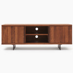 Raindale TV Unit - TV Unit Dark Oak / Metal Legs Tables Sterling Home 1
