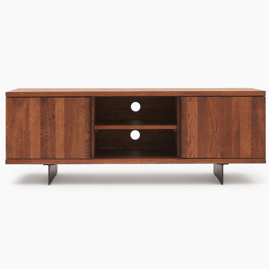 Raindale TV Unit - TV Unit Dark Oak / Metal Legs Tables Sterling Home 1