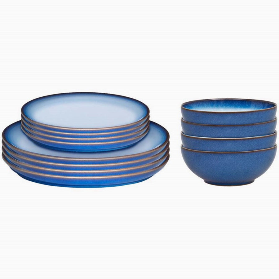 Denby Blue Haze 12 Piece Coupe Set - Blue Haze 12 Piece Coupe Set Sterling Home 1