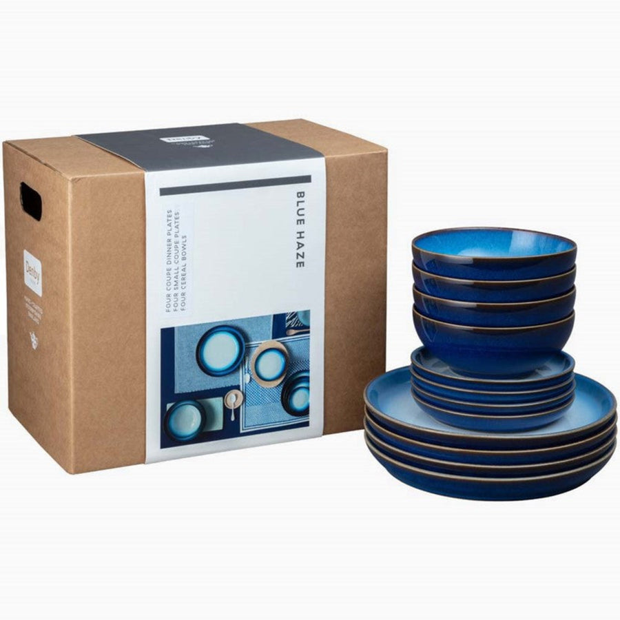 Denby Blue Haze 12 Piece Coupe Set - Blue Haze 12 Piece Coupe Set Sterling Home 2
