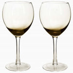 Denby Contemporary Wine Glass Grey Set Of 2 - Contemporary Smoked Grey Wine Glass Set Of 2 Sterling Home 2