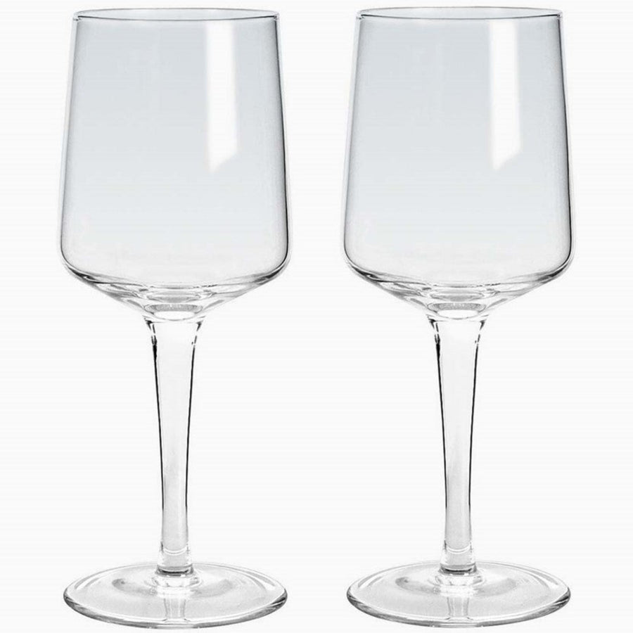 Denby Contemporary Wine Glass Clear Set Of 2 - Contemporary Clear Wine Glass Set Of 2 Sterling Home 1