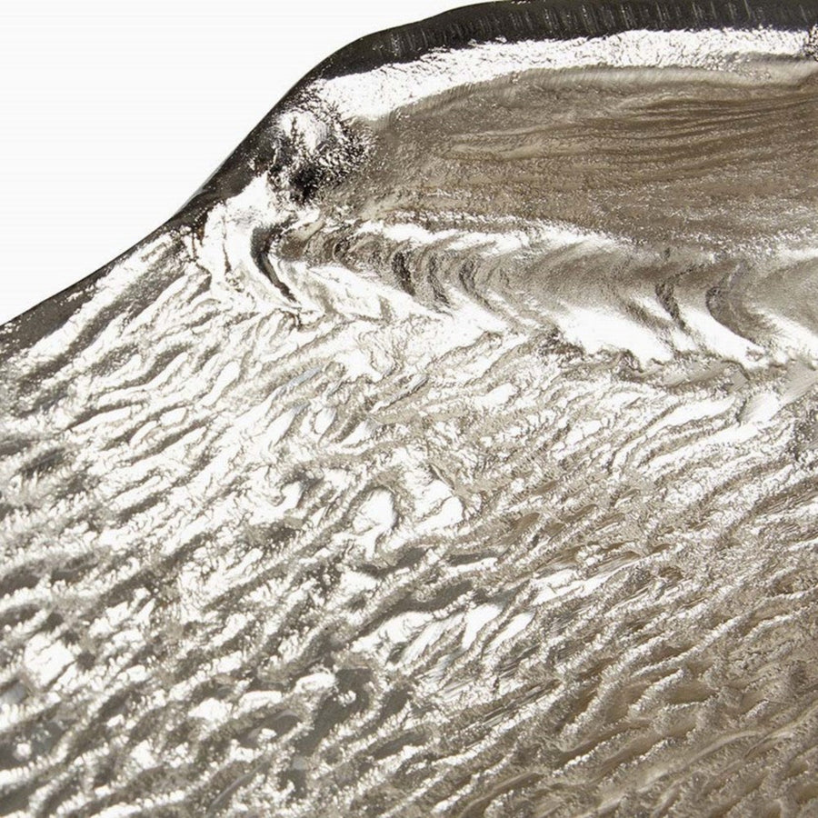 Hampstead Small Leaf Dish Rough Nickel Finish Sterling Home 2