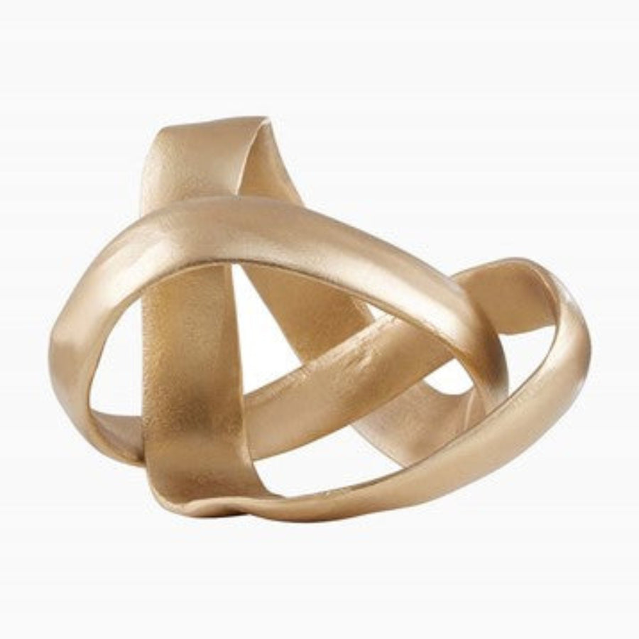 Prato Knot Sculpture Gold Sterling Home 2