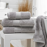 Bliss Grey Bath Sheet Towel - Bliss Towel Cloud - Bath Sheet Sterling Home 1
