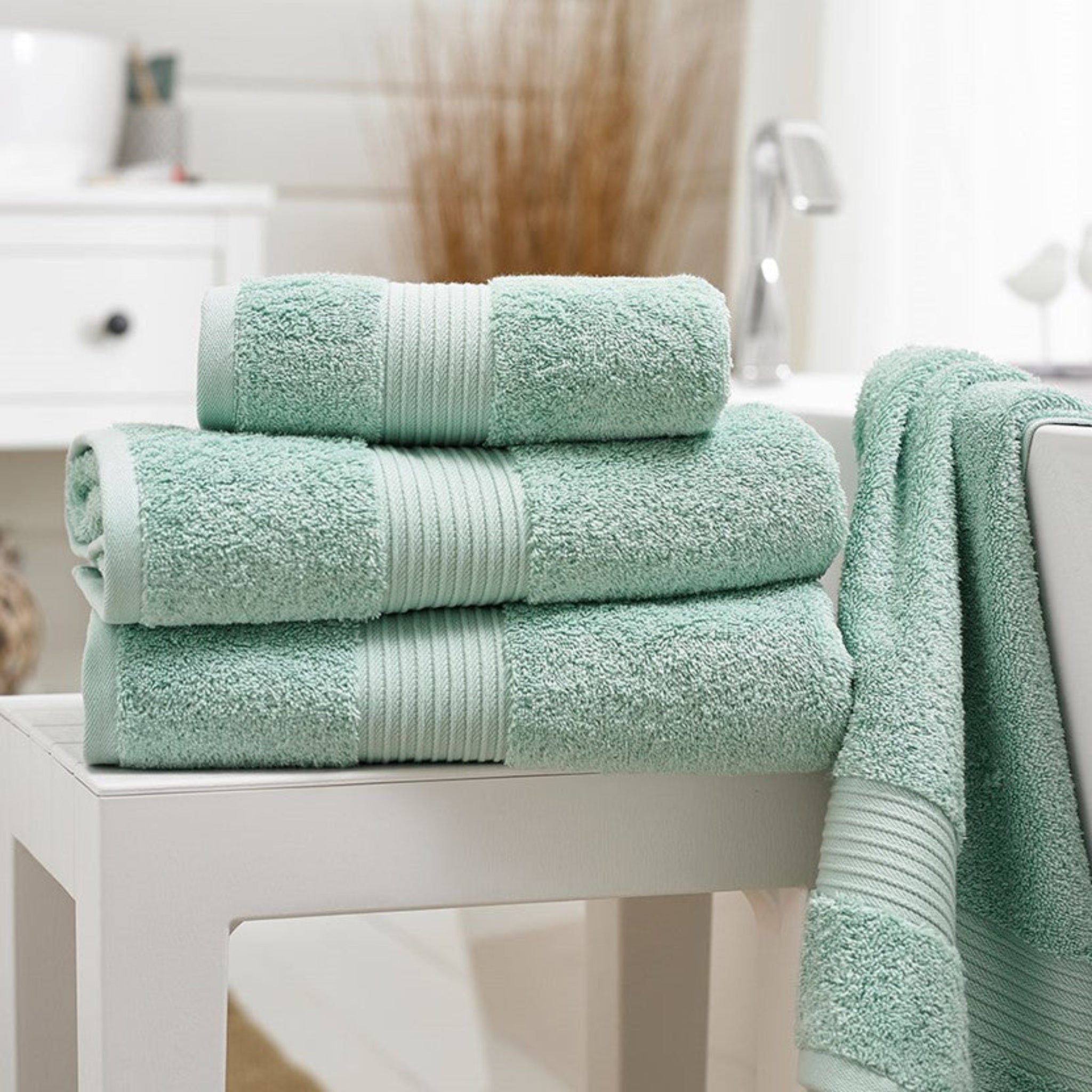 Bliss Light Green Bath Sheet Towel - Bliss Towel Spearmint - Bath Sheet Sterling Home 1