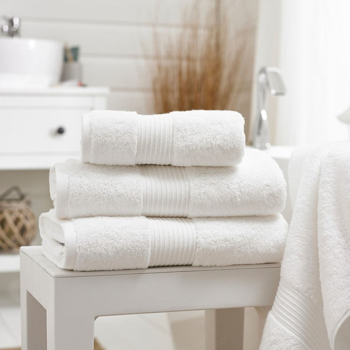 Bliss White Towel - Bliss Towel White - Bath Sterling Home 1
