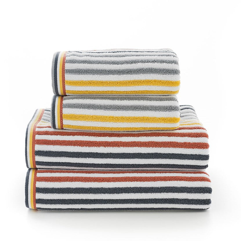 Hanover Stripe Yellow Bath Towel - DISC Hanover Stripe Towel Mustard - Bath Sterling Home 2