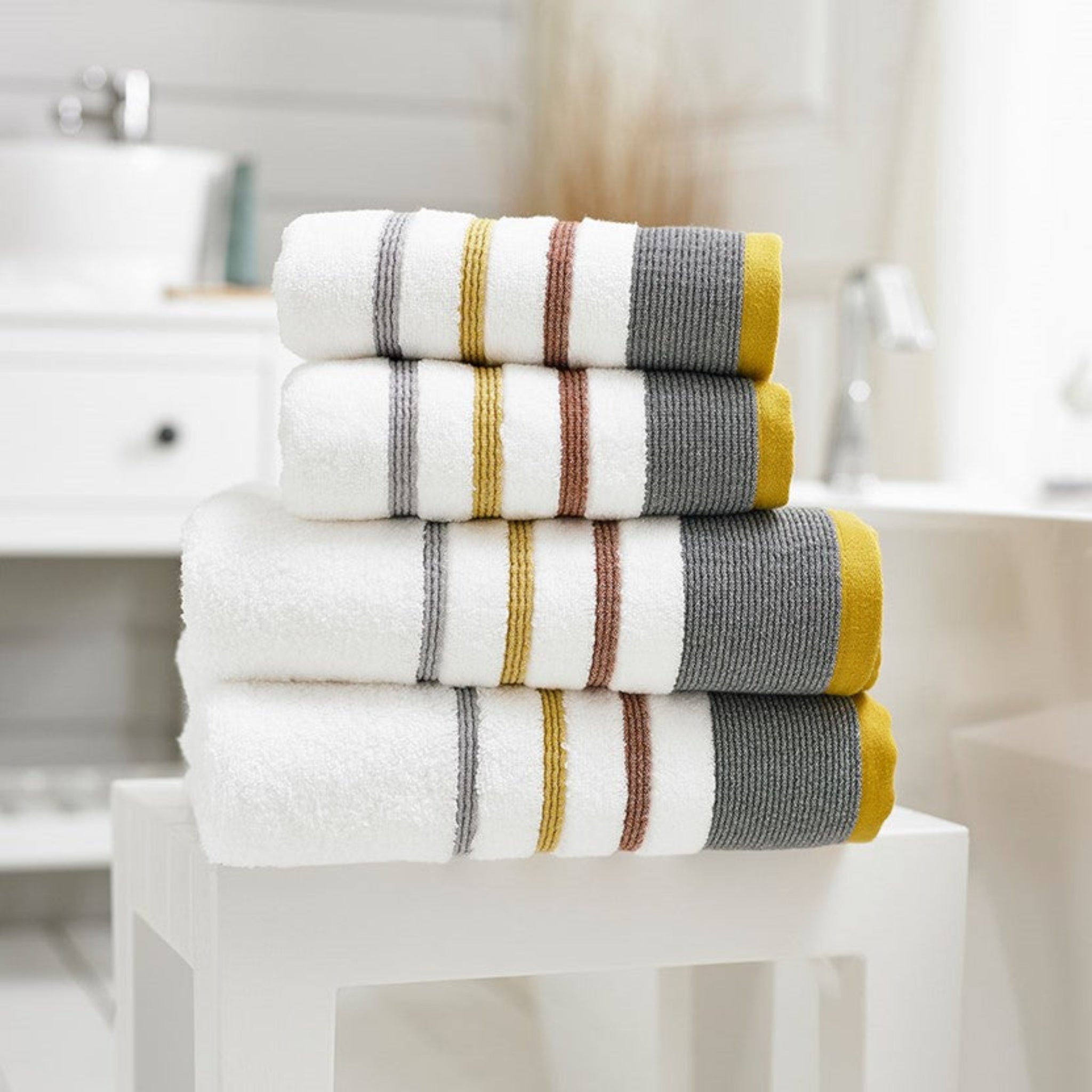 Portland Grey Bath Towel - Portland Towel Charcoal - Bath Sterling Home 1