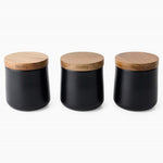 Denby Storage Canisters Black Set Of 3 - Denby Storage Canisters Set Of 3 Black Sterling Home 2