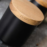 Denby Storage Canisters Black Set Of 3 - Denby Storage Canisters Set Of 3 Black Sterling Home 4