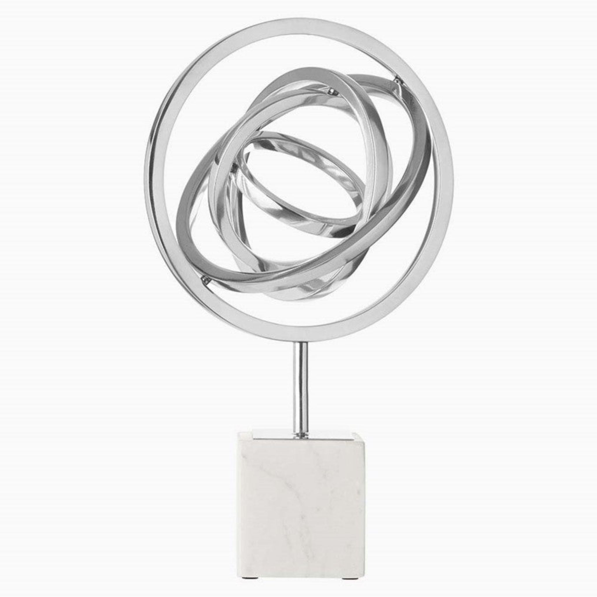 Mirano Spiral Sculpture On Stand Silver Sterling Home 4