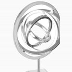 Mirano Spiral Sculpture On Stand Silver Sterling Home 3