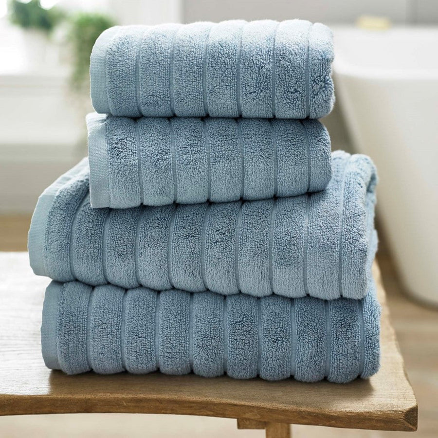 Ribbleton Blue Bath Sheet Towel - Ribbleton Bath Towel Blue - Bath Sterling Home 1