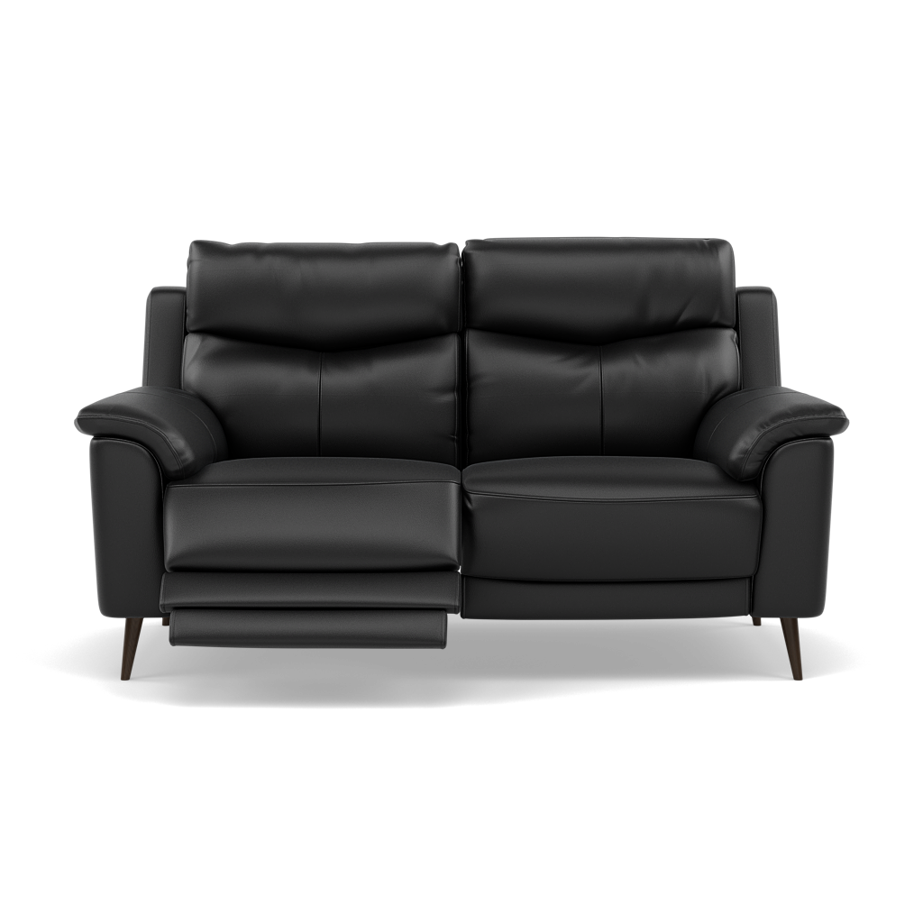 Revel 2 Seater Recliner Sofa - 2 Seater Sofa with 2 Power Recliners Cat 20S - Power Recliner with USB 2 Seater Sofas Sterling Home 19 BXS-023C BLACK