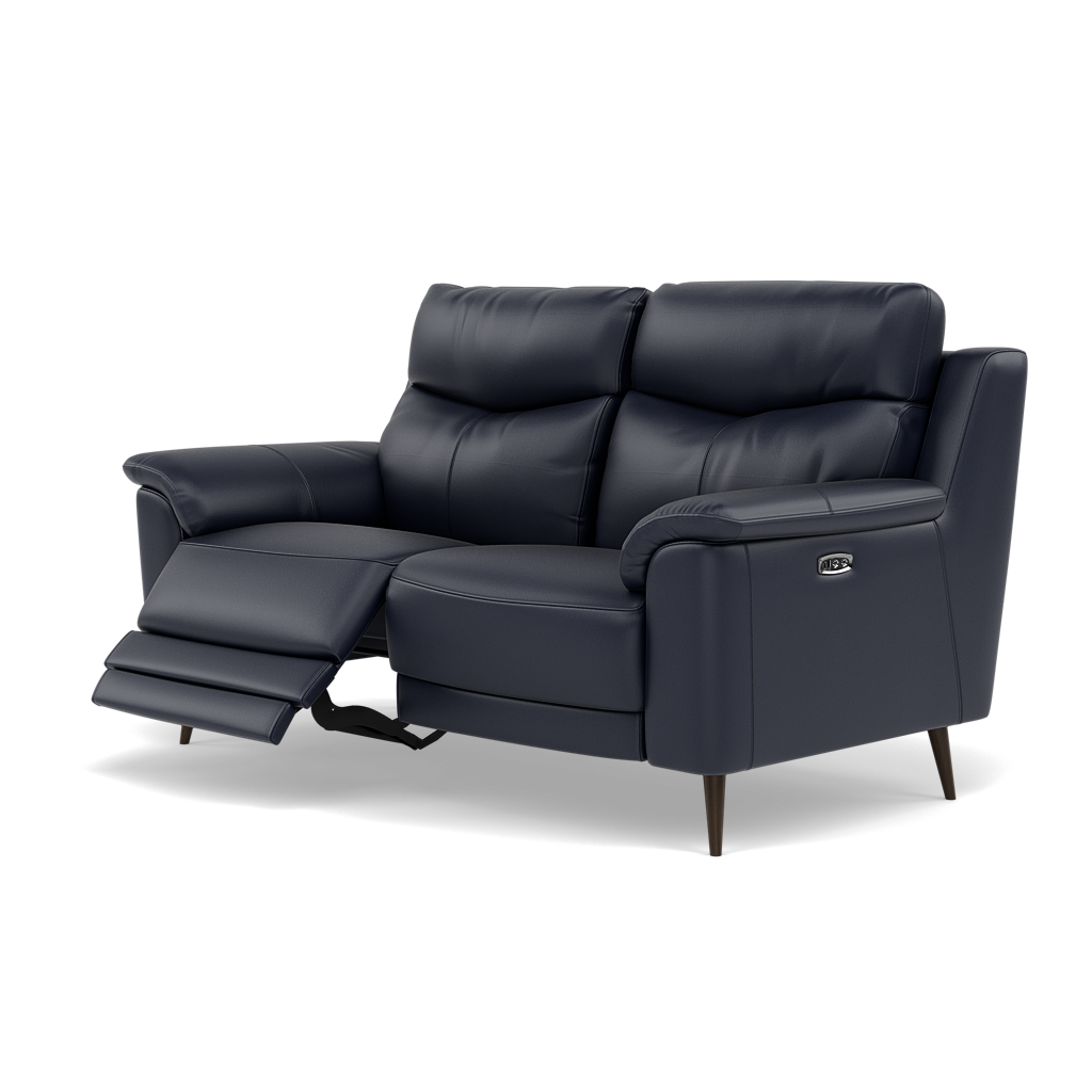 Revel 2 Seater Recliner Sofa - 2 Seater Sofa with 2 Power Recliners Cat 20S - Power Recliner with USB — BXS-036C NAVY, gallery image 3