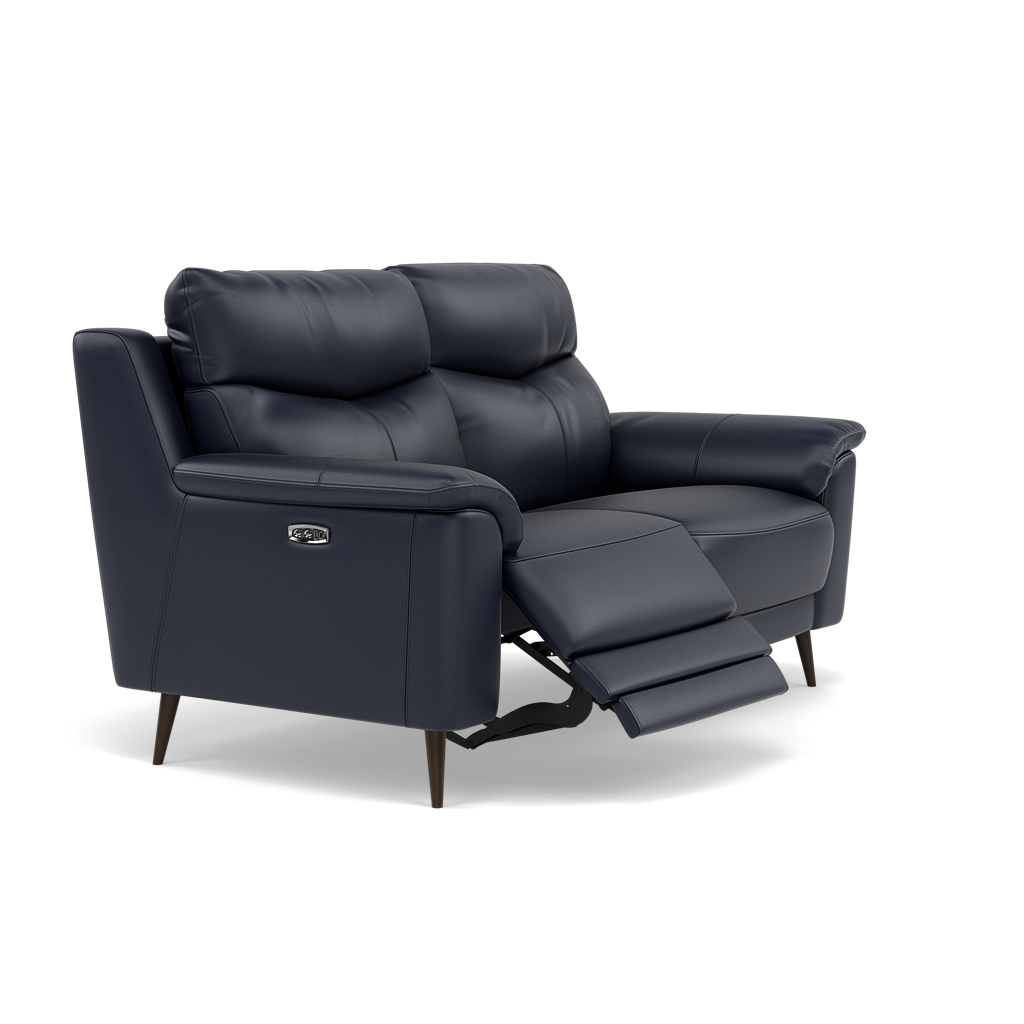 Revel 2 Seater Recliner Sofa - 2 Seater Sofa with 2 Power Recliners Cat 20S - Power Recliner with USB — BXS-036C NAVY, gallery image 1