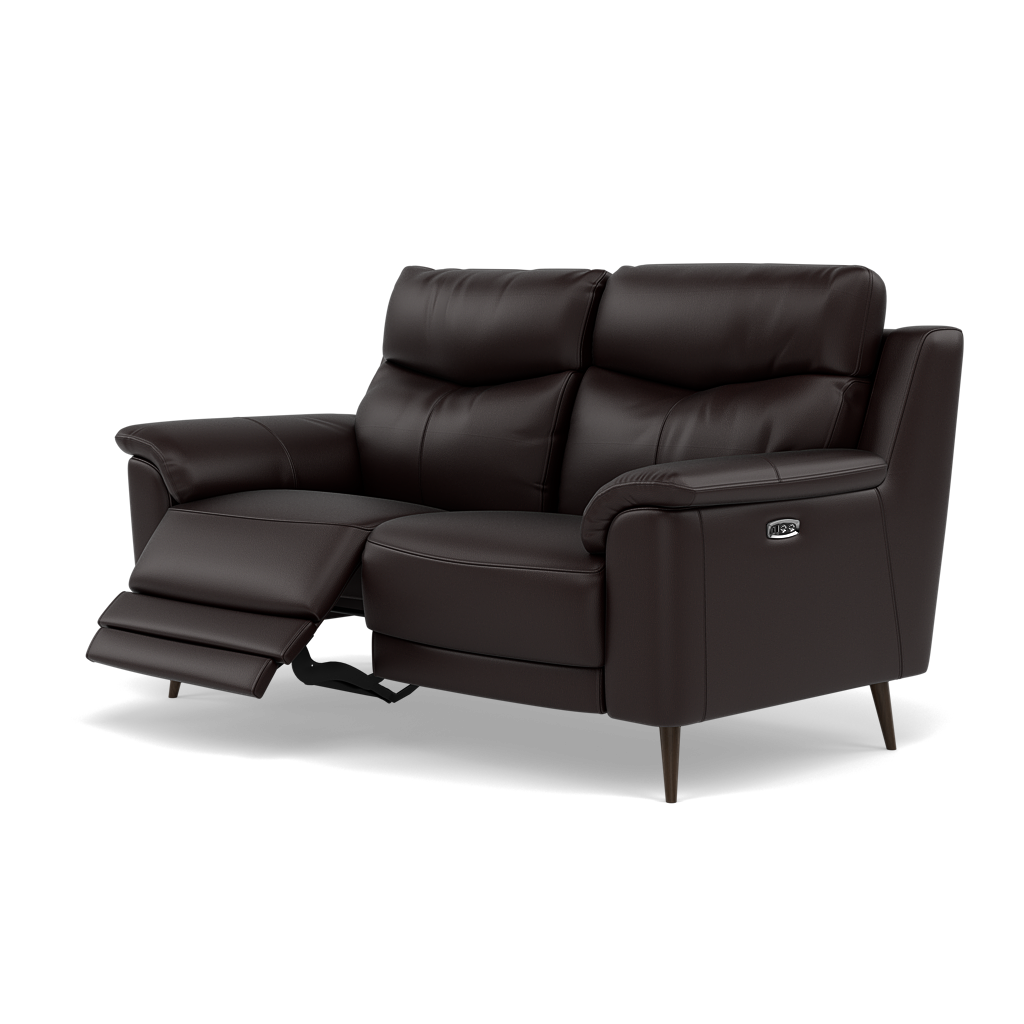 Revel 2 Seater Recliner Sofa - 2 Seater Sofa with 2 Power Recliners Cat 20S - Power Recliner with USB — BXS-037C WALNUT, gallery image 3