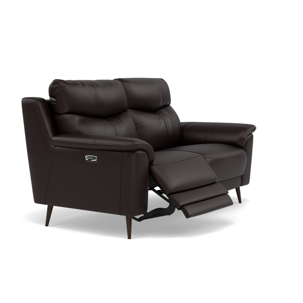 Revel 2 Seater Recliner Sofa - 2 Seater Sofa with 2 Power Recliners Cat 20S - Power Recliner with USB — BXS-037C WALNUT, gallery image 1