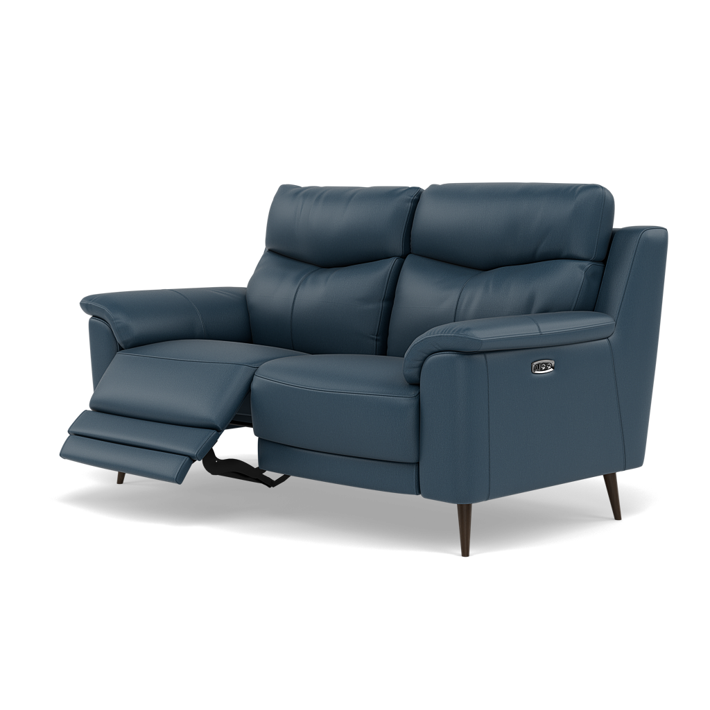 Revel 2 Seater Recliner Sofa - 2 Seater Sofa with 2 Power Recliners Cat 20S - Power Recliner with USB — BXS-313E OCEAN BLUE, gallery image 3