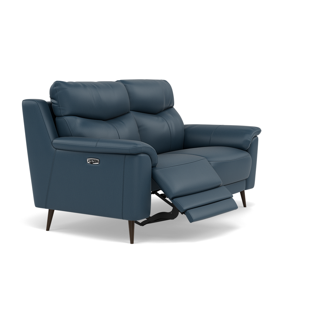 Revel 2 Seater Recliner Sofa - 2 Seater Sofa with 2 Power Recliners Cat 20S - Power Recliner with USB — BXS-313E OCEAN BLUE, gallery image 1