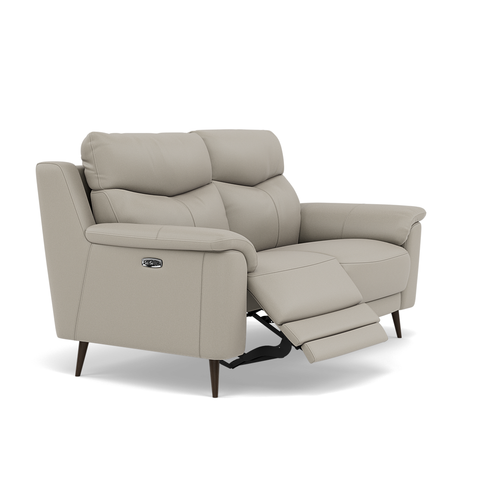 Revel 2 Seater Recliner Sofa - 2 Seater Sofa with 2 Power Recliners Cat 20S - Power Recliner with USB — BXS-946B FEATHER GREY, gallery image 1