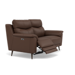 Revel 2 Seater Recliner Sofa - 2 Seater Sofa with 2 Power Recliners Cat 20S - Power Recliner with USB — NWS-512E CACAO BROWN, gallery image 1