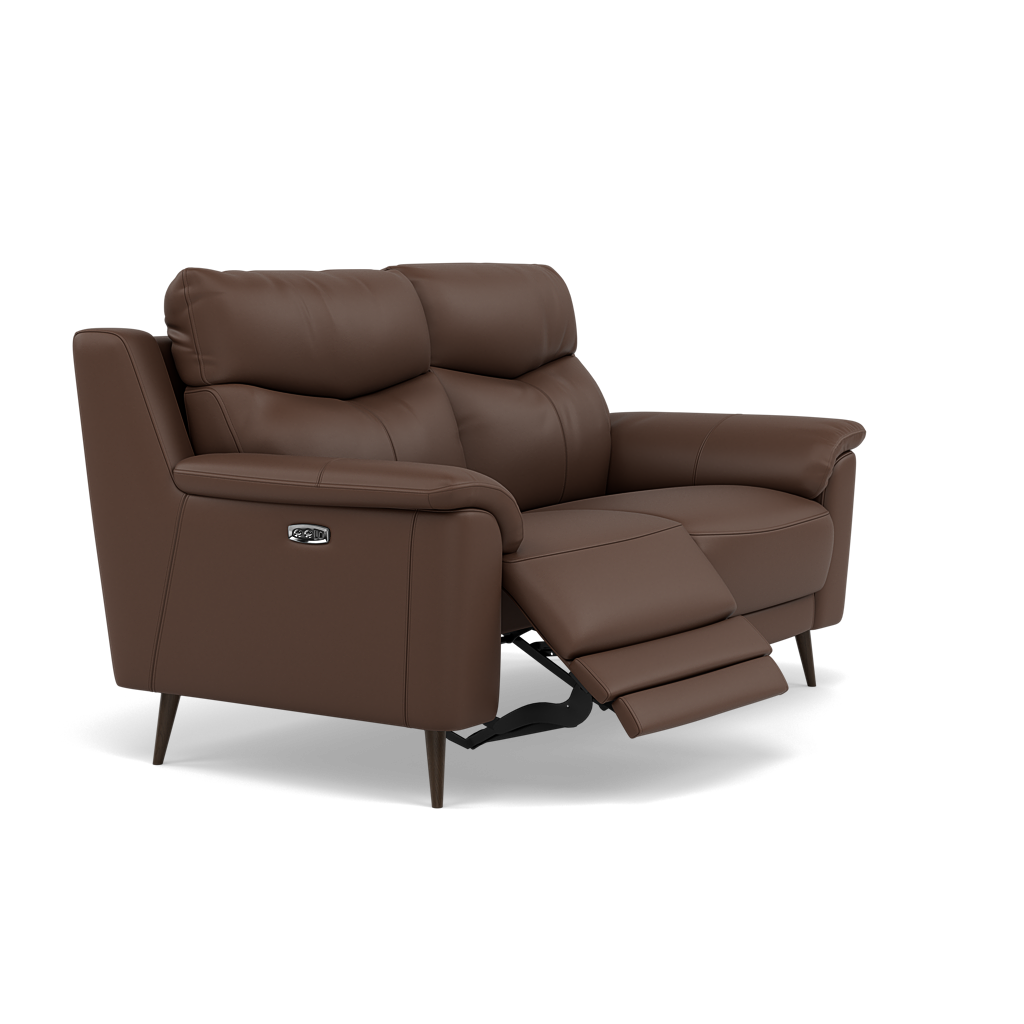 Revel 2 Seater Recliner Sofa - 2 Seater Sofa with 2 Power Recliners Cat 20S - Power Recliner with USB — NWS-512E CACAO BROWN, gallery image 1