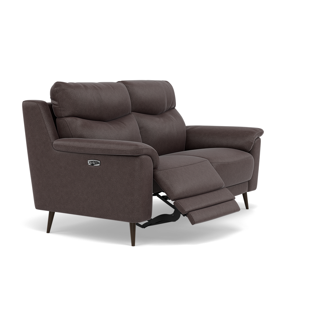 Revel 2 Seater Recliner Sofa - 2 Seater Sofa with 2 Power Recliners Fabric - Power Recliner with USB — BFA-BLJ-088 CHARCOAL GREY, gallery image 1