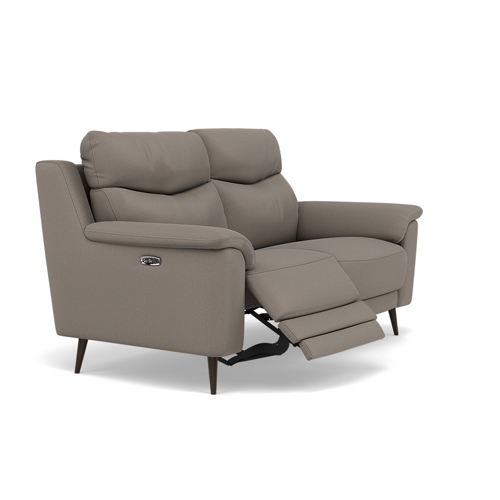 Revel 2 Seater Recliner Sofa - 2 Seater Sofa with 2 Power Recliners Fabric - Power Recliner with USB — BFA-MAD-03 DARK GREY, gallery image 1