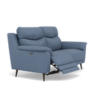 Revel 2 Seater Recliner Sofa - 2 Seater Sofa with 2 Power Recliners Fabric - Power Recliner with USB — BFA-MAD-08 PACIFIC BLUE, gallery image 1