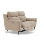 Revel 2 Seater Recliner Sofa - 2 Seater Sofa with 2 Power Recliners Fabric - Power Recliner with USB — FAB-CAN-170 MUSHROOM, gallery image 1