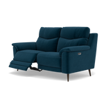Revel 2 Seater Recliner Sofa - 2 Seater Sofa with 2 Power Recliners Fabric - Power Recliner with USB — FAB-CAN-330 STEEL BLUE, gallery image 3