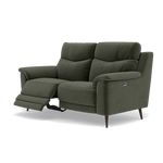 Revel 2 Seater Recliner Sofa - 2 Seater Sofa with 2 Power Recliners Fabric - Power Recliner with USB — FAB-CAN-352 FORREST GREEN, gallery image 3