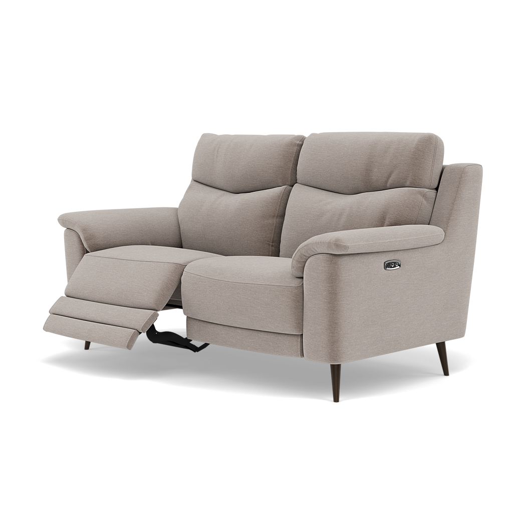 Revel 2 Seater Recliner Sofa - 2 Seater Sofa with 2 Power Recliners Fabric - Power Recliner with USB — FAB-CAN-452 GREY MIST, gallery image 3