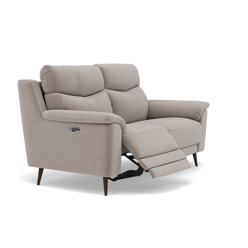 Revel 2 Seater Recliner Sofa - 2 Seater Sofa with 2 Power Recliners Fabric - Power Recliner with USB — FAB-CAN-452 GREY MIST, gallery image 1