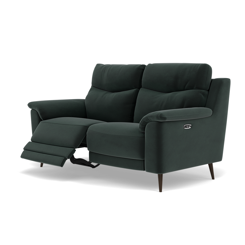 Revel 2 Seater Recliner Sofa - 2 Seater Sofa with 2 Power Recliners Fabric - Power Recliner with USB — FAB-MEG-21  CHARCOAL GREY, gallery image 3