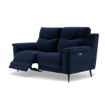 Revel 2 Seater Recliner Sofa - 2 Seater Sofa with 2 Power Recliners Fabric - Power Recliner with USB — FAB-MEG-28  NAVY, gallery image 3