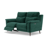 Revel 2 Seater Recliner Sofa - 2 Seater Sofa with 2 Power Recliners Fabric - Power Recliner with USB — FAB-MEG-37  EMERALD GREEN, gallery image 3