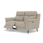 Revel 2 Seater Recliner Sofa - 2 Seater Sofa with 2 Power Recliners Fabric - Power Recliner with USB — FAB-MIL-120 MINK, gallery image 3