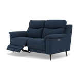 Revel 2 Seater Recliner Sofa - 2 Seater Sofa with 2 Power Recliners Fabric - Power Recliner with USB — FAB-MIL-303 NAVY, gallery image 3