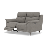 Revel 2 Seater Recliner Sofa - 2 Seater Sofa with 2 Power Recliners Fabric - Power Recliner with USB — FAB-MIL-451 PEWTER, gallery image 3