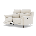 Revel 2 Seater Recliner Sofa - 2 Seater Sofa with 2 Power Recliners Fabric - Power Recliner with USB — FAB-NTS - 01 CREAM, gallery image 3