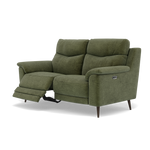 Revel 2 Seater Recliner Sofa - 2 Seater Sofa with 2 Power Recliners Fabric - Power Recliner with USB — FAB-NTS - 16 OLIVE GREEN, gallery image 3