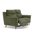 Revel 2 Seater Recliner Sofa - 2 Seater Sofa with 2 Power Recliners Fabric - Power Recliner with USB — FAB-NTS - 16 OLIVE GREEN, gallery image 1